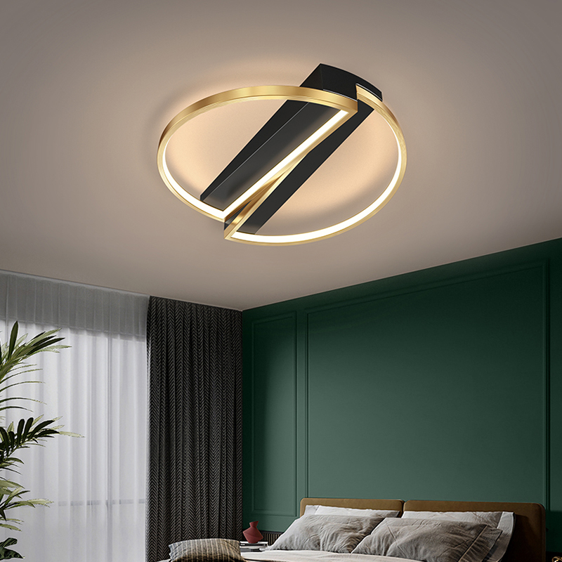 卧室灯 北欧简约现代创意个性led吸顶灯极简次卧书房房间轻奢灯具